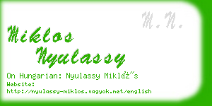 miklos nyulassy business card